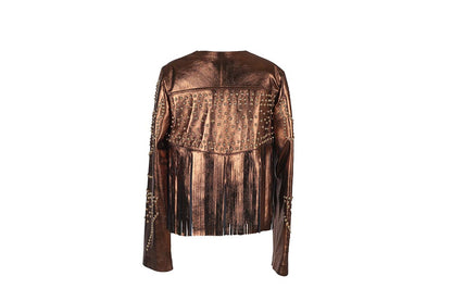 Quartz Leather Jacket Copper