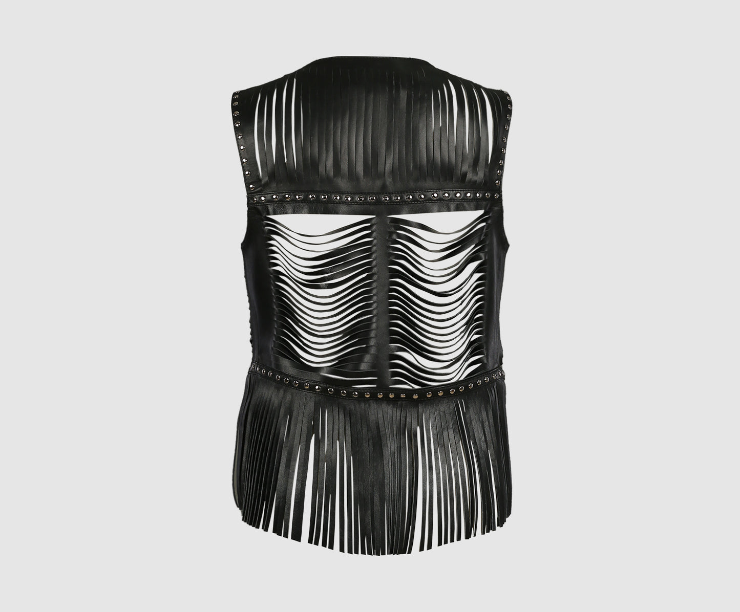 Quetzal Leather Vest Black