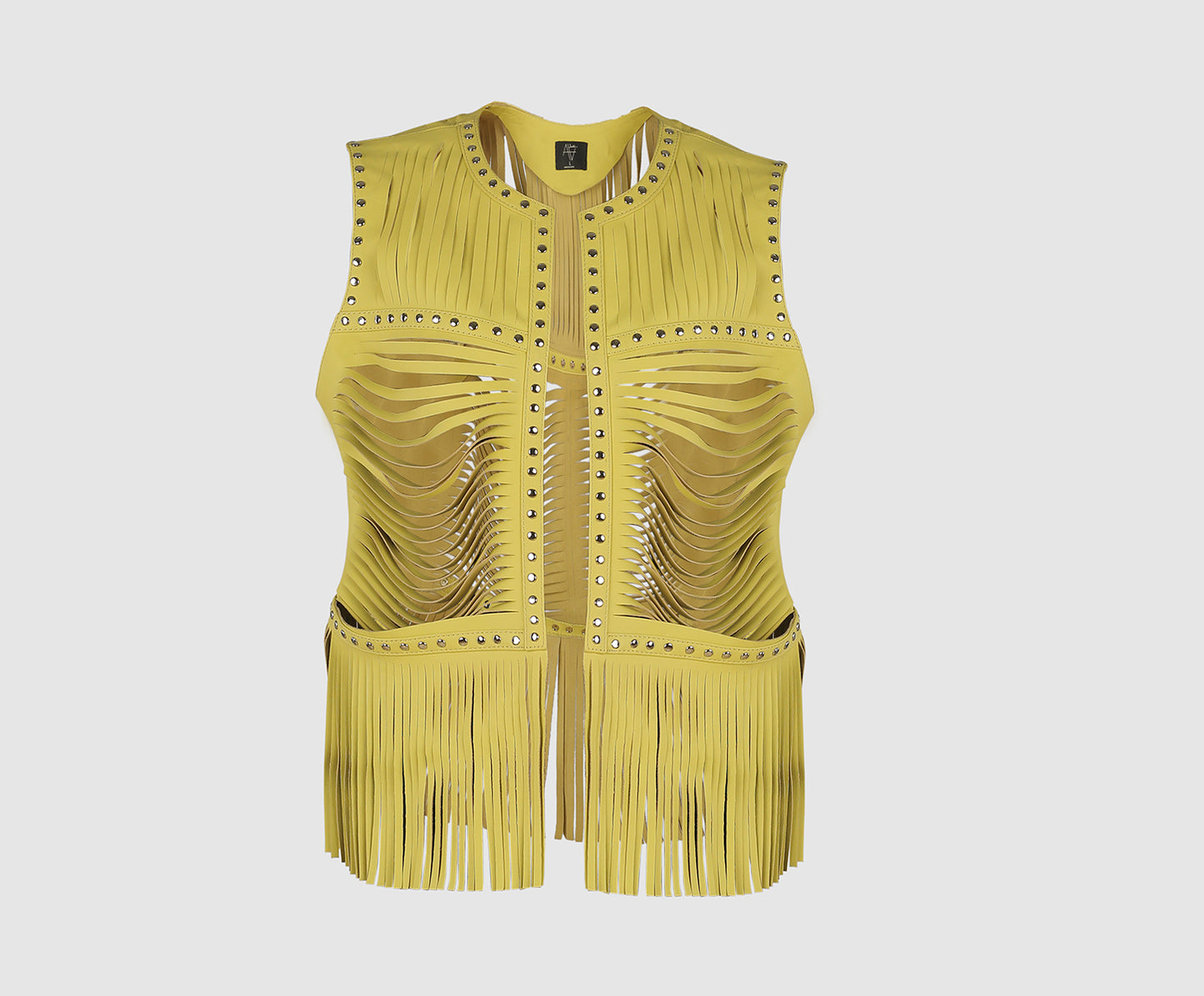 Quetzal Leather Vest Yellow