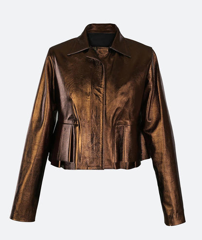 Rayon De Soliel Leather Jacket Copper