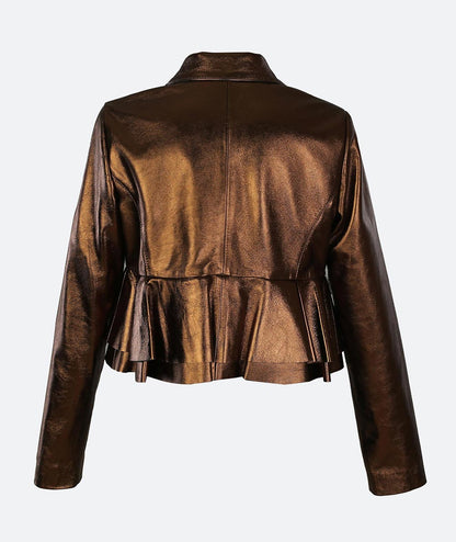 Rayon De Soliel Leather Jacket Copper