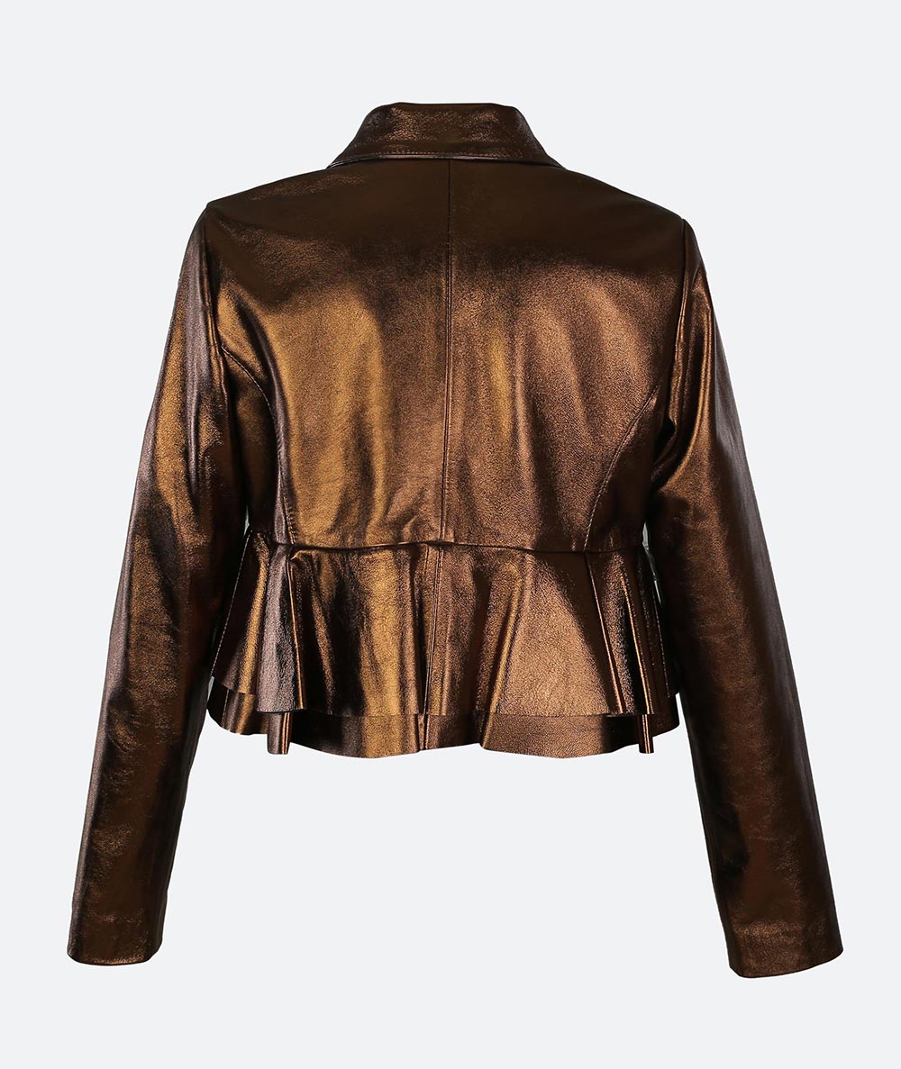 Rayon De Soliel Leather Jacket Copper