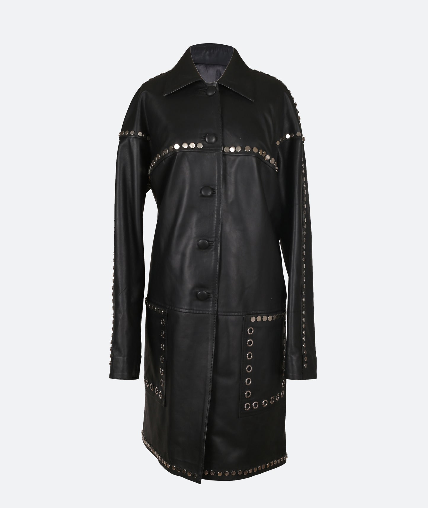 Sirius Leather Coat Black