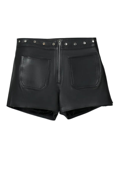 Sterling Leather Shorts Black