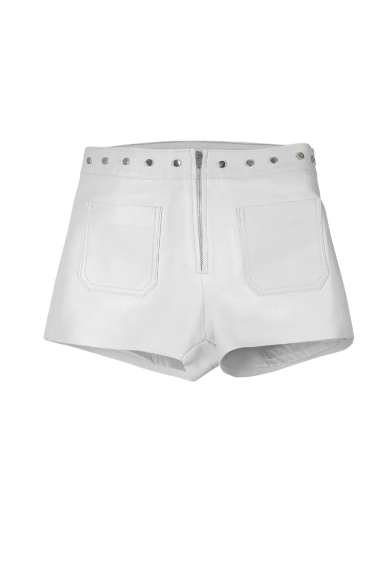 Sterling Leather Shorts White