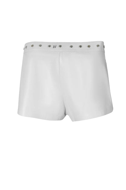 Sterling Leather Shorts White