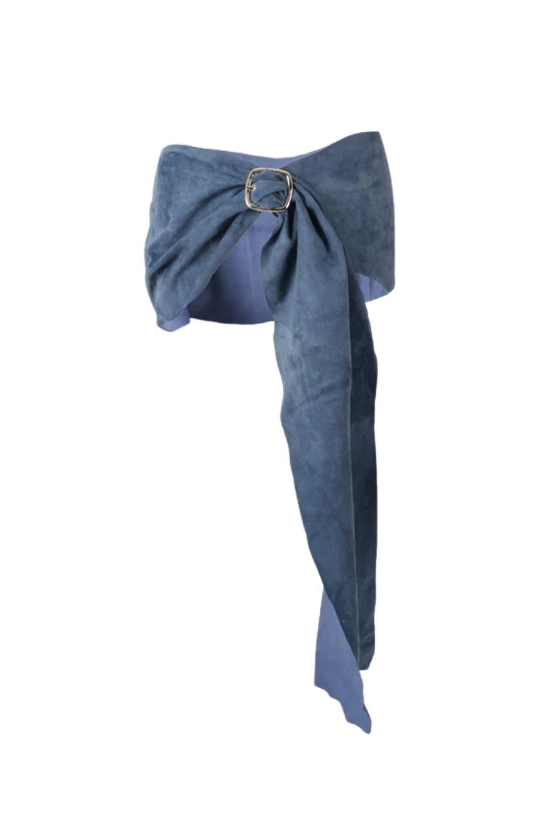 Sylta Suede Belt Blue