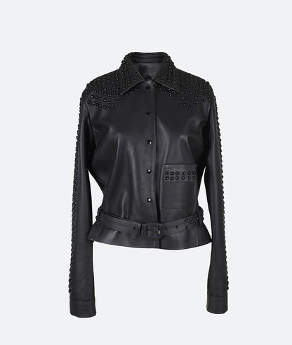 Topaz Leather Jacket All Black