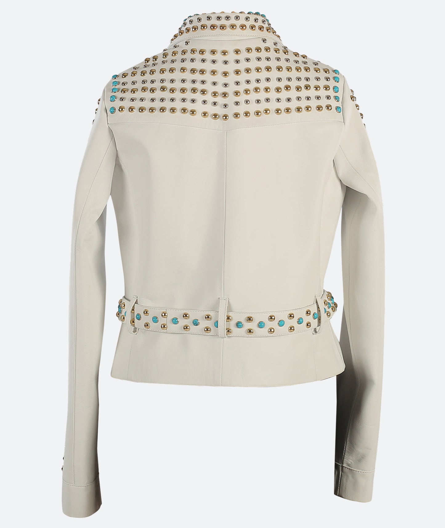 Topaz Leather Jacket White