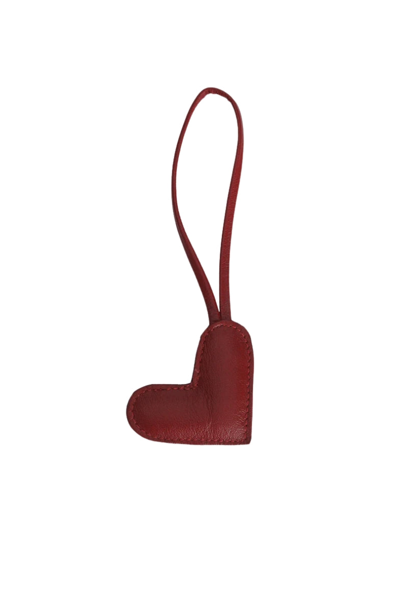 Heart Shaped Leather Charm
