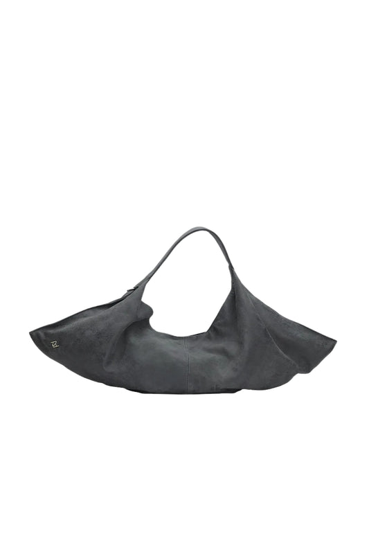 Ophelia Oversized Leather Bag Washed Grey