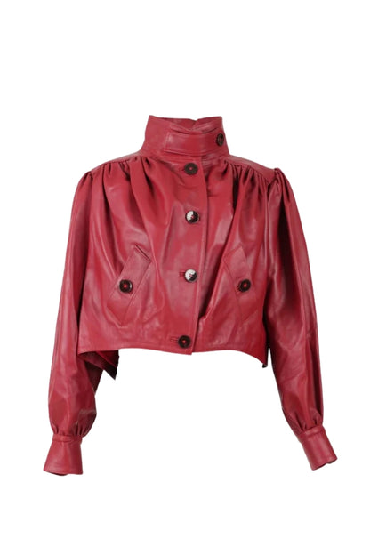 Lennox Leather Jacket Red