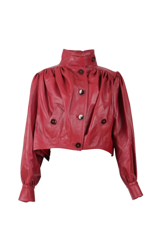 Lennox Leather Jacket Red