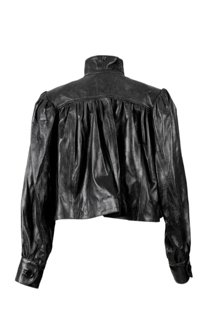 Lennox Leather Jacket Glossy Black