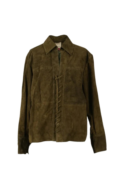 Liana Suede Shirt Olive