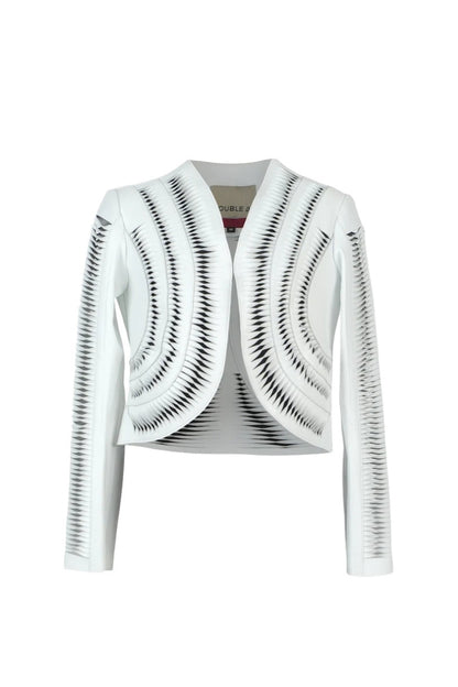 Kiara Leather Jacket White
