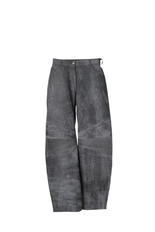 Gabriel Leather Pants Washed Grey
