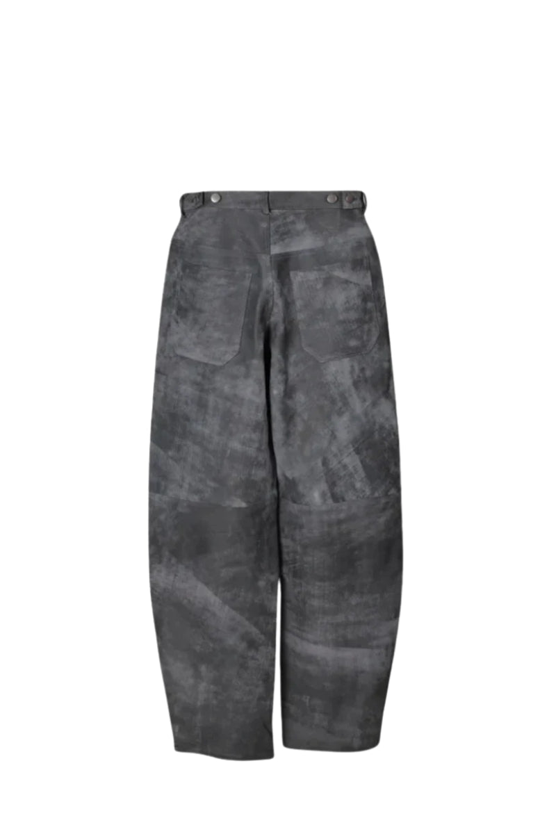 Gabriel Leather Pants Washed Grey