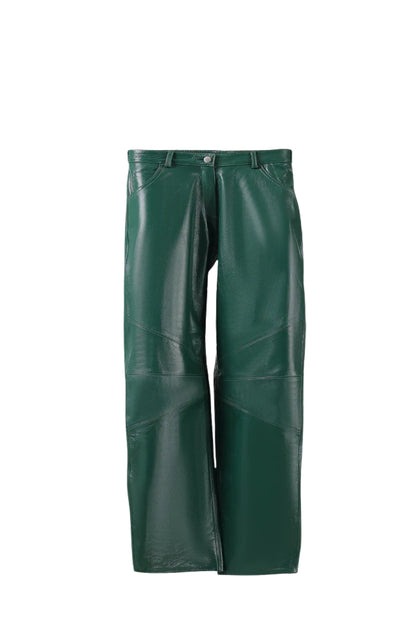Gabriel Leather Pants Olive