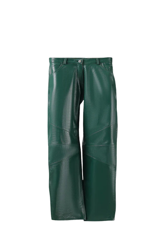 Gabriel Leather Pants Olive