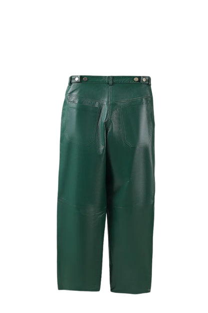 Gabriel Leather Pants Olive