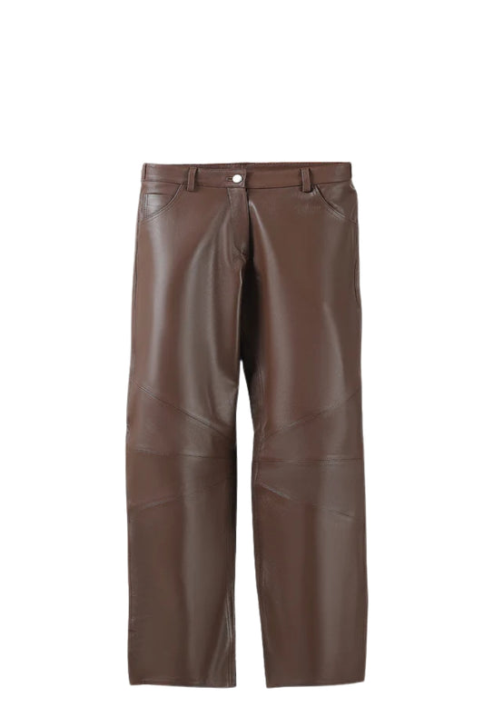 Gabriel Leather Pants Brown