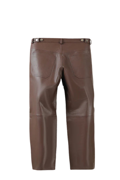 Gabriel Leather Pants Brown