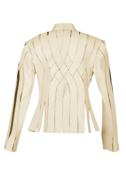 Brianna Leather Jacket Butter Yellow