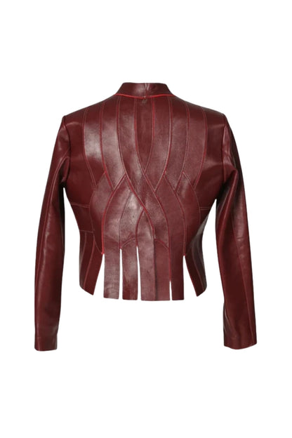 Brianna II Leather Jacket Burgundy