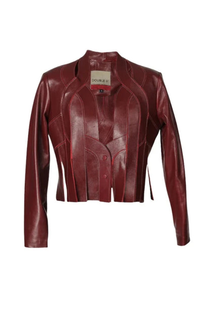 Brianna II Leather Jacket Burgundy