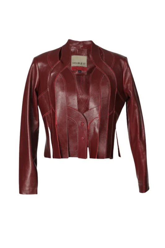 Brianna II Leather Jacket Burgundy
