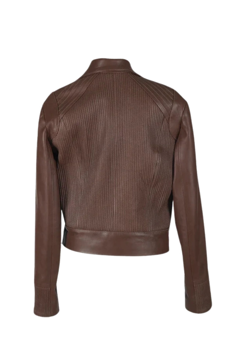 Ausborn Leather Jacket Brown