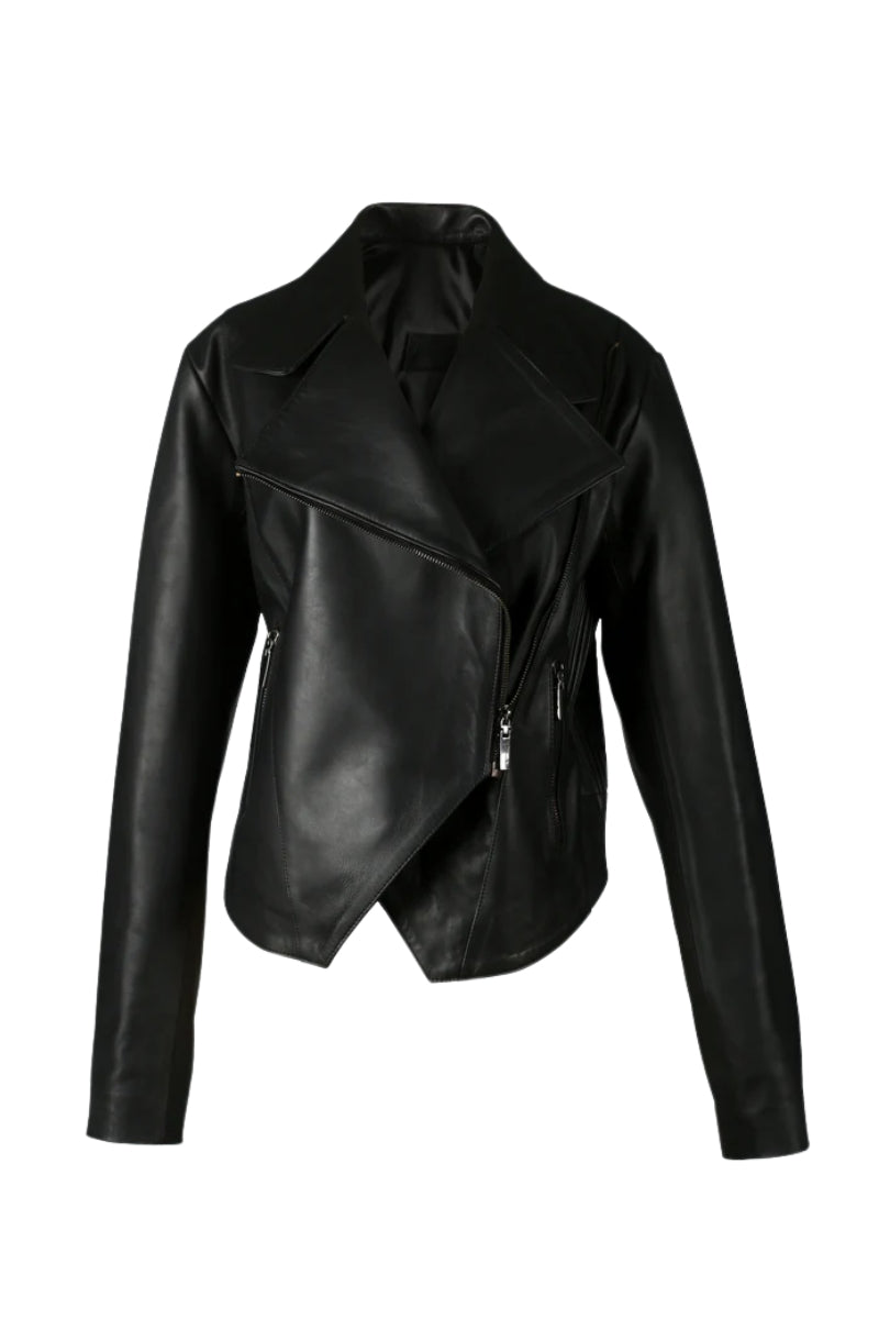 Ausborn Leather Jacket Black