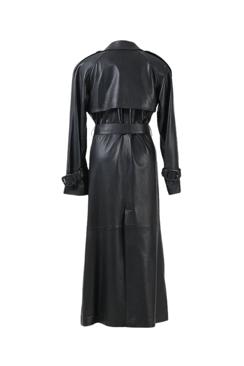 Astrid Leather Coat Black
