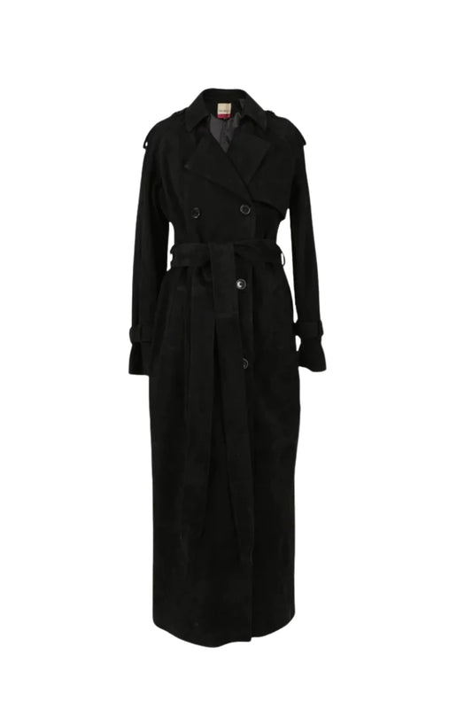 Astrid Suede Coat Black