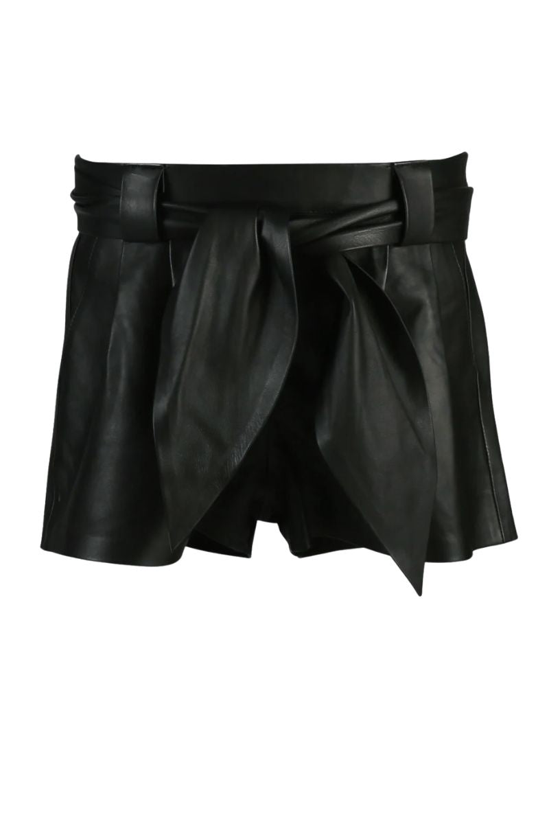 Moonbow Leather Shorts Black