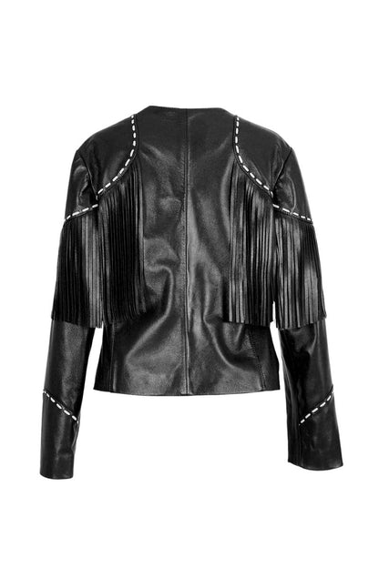 Dalida Leather Jacket Black