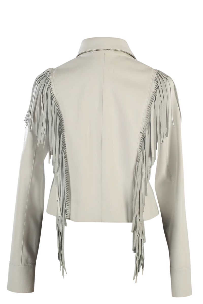 Cascade Leather Jacket White
