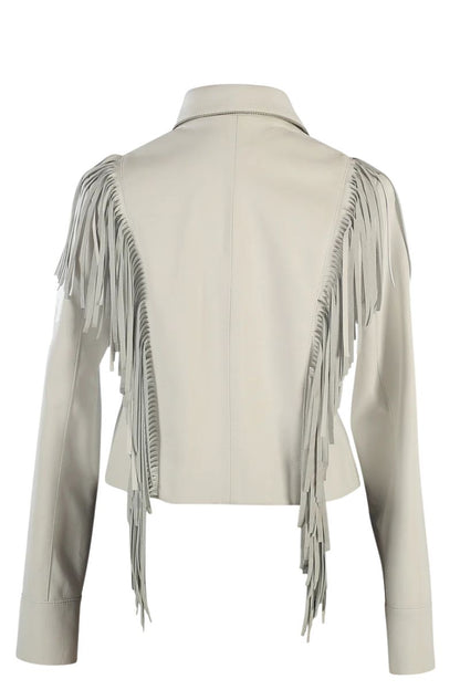 Cascade Leather Jacket White