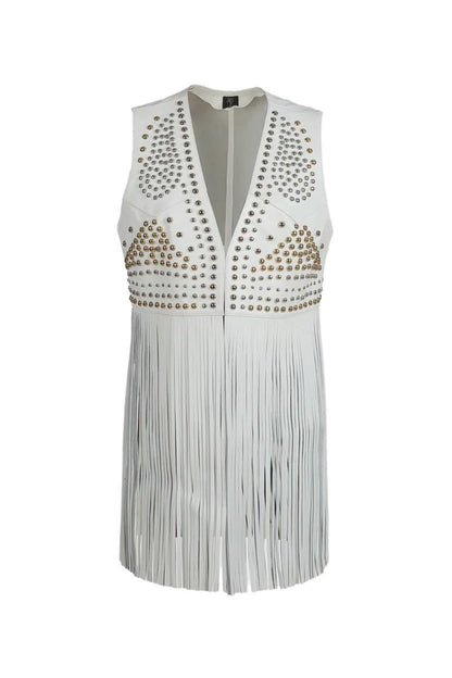 Clair De Lune Leather Vest White