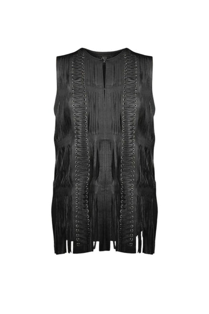 Caniayla Leather Vest Black