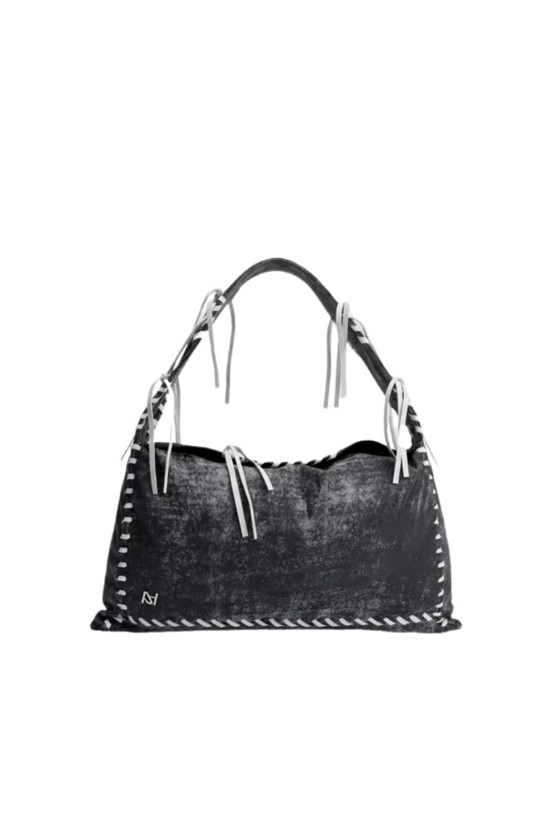 Halo Leather Bag Washed Grey