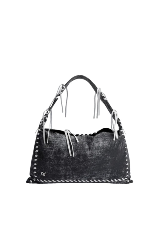 Halo Leather Bag Washed Grey