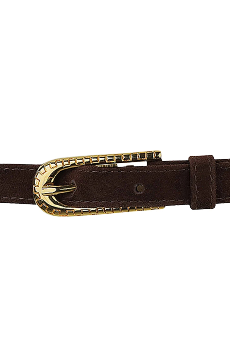 Pricilla Suede Belt Brown