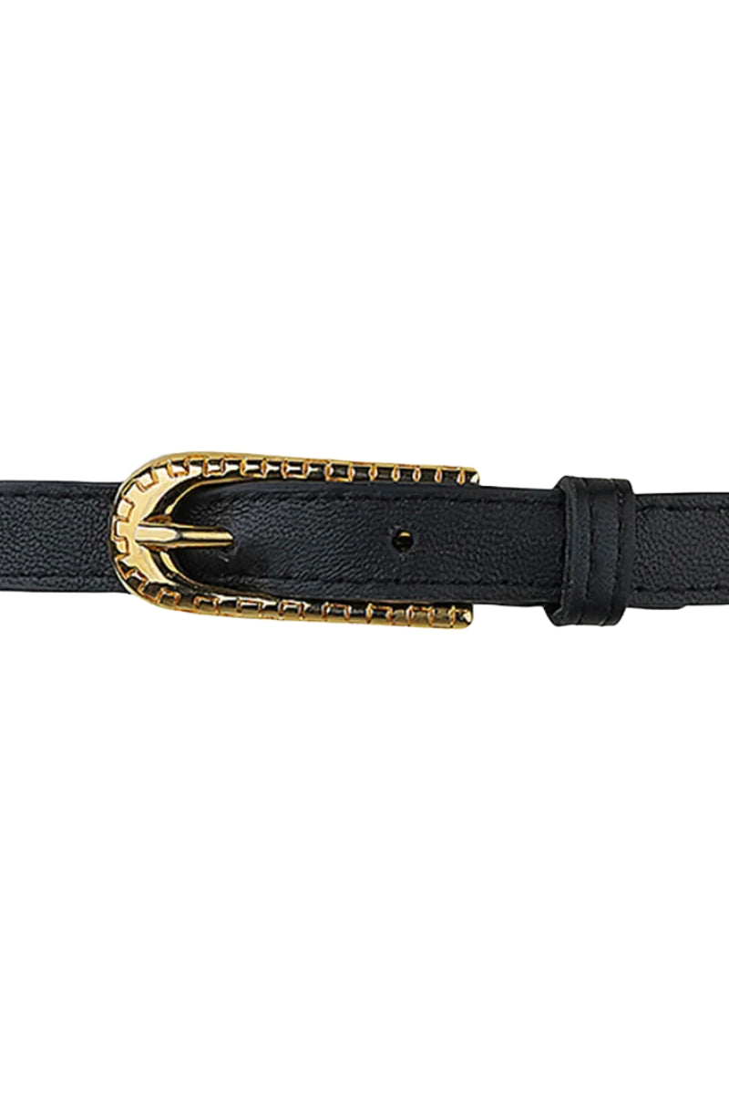 Pricilla Leather Belt Black