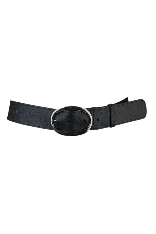 Jace Leather Belt Black Croc