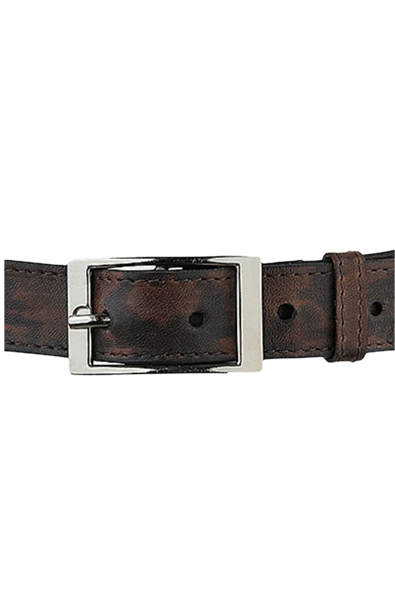 Eliza Leather Belt Snake Print