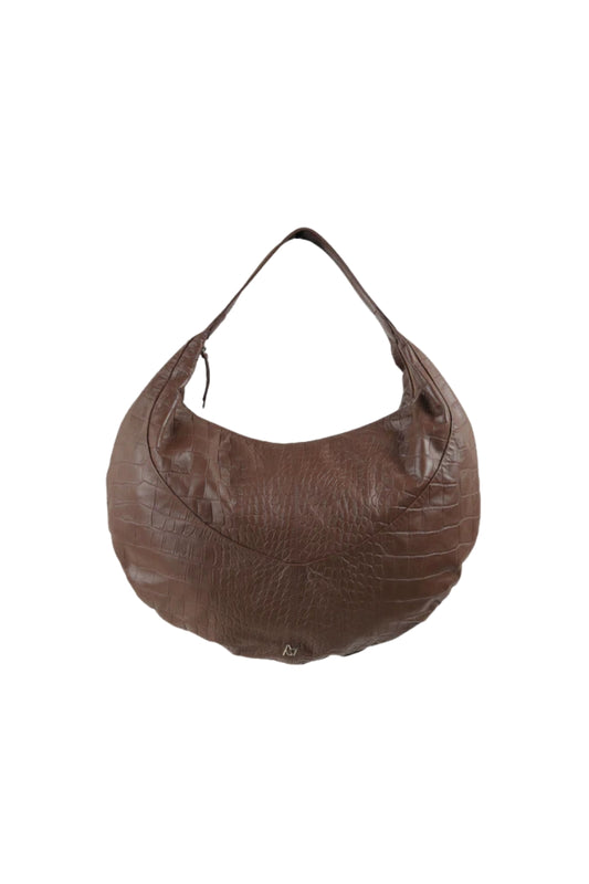 Evan Leather Bag Brown Croc