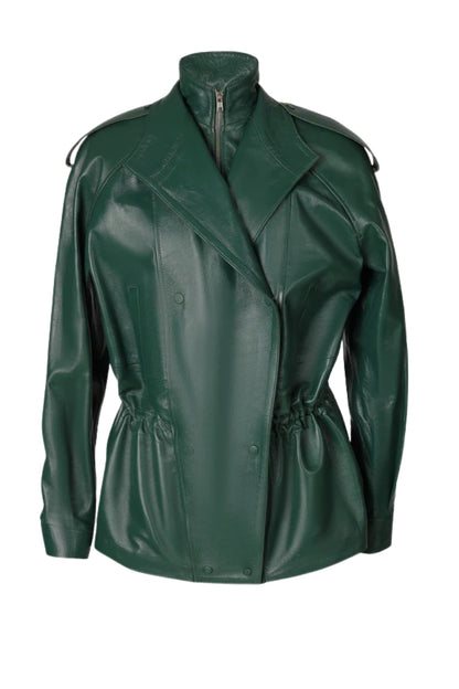Gavin Leather Jacket Olive