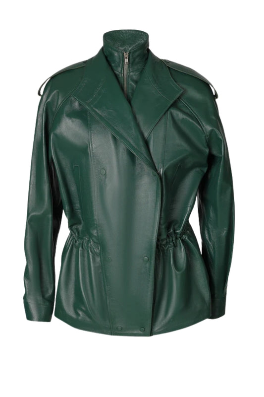Gavin Leather Jacket Olive